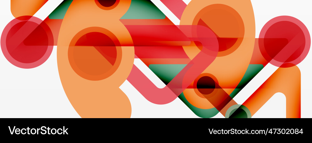 Geometric primitives lines circles abstract Geometric primitives lines circles abstract vector image