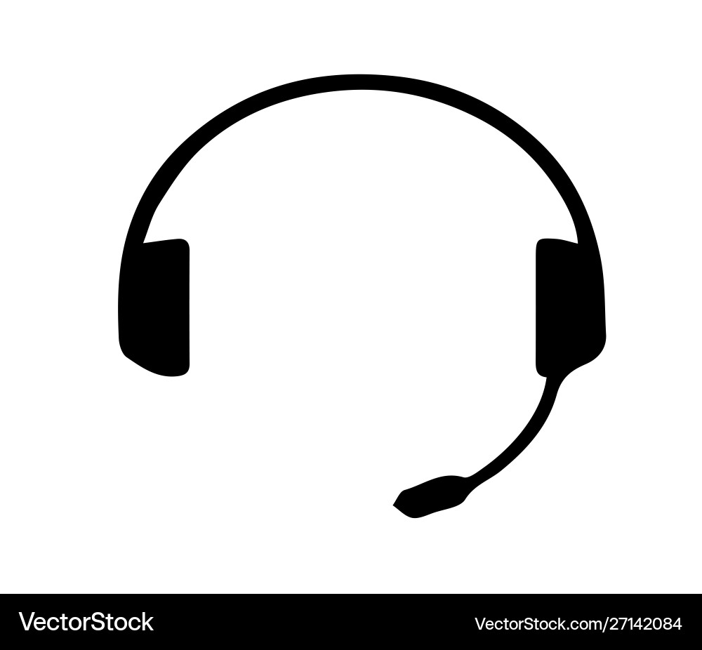 Headset icon on white background Headset icon on white background vector image