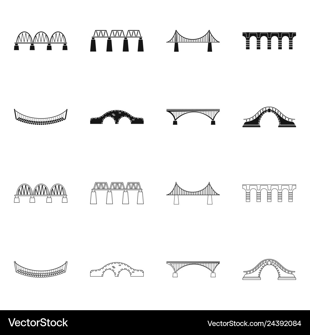 Isolated object of connection and design sign set Isolated object of connection and design sign set vector image
