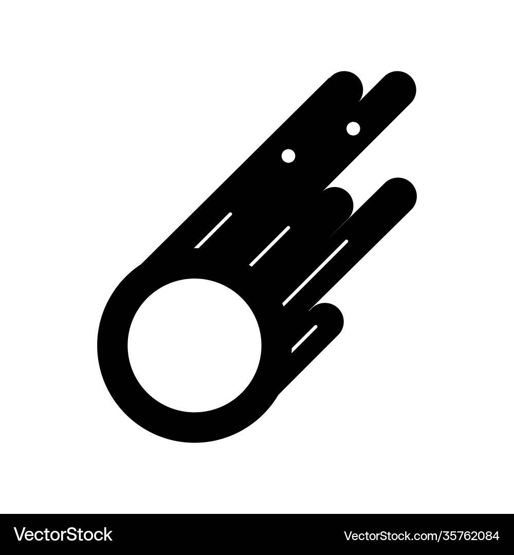 Meteor comet icon template eps10 file Vector Image