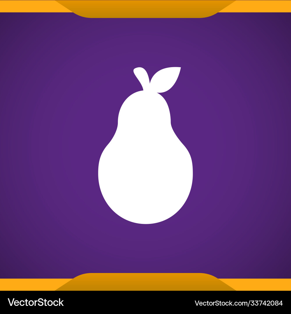 Pear icon for web and mobile vector image