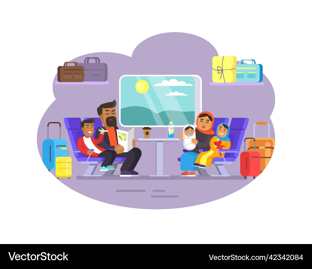 People traveling by train People traveling by train vector image