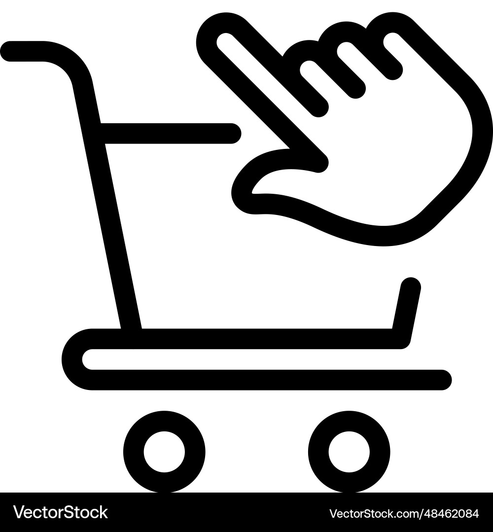 Selecting cart to add on products Vector Image