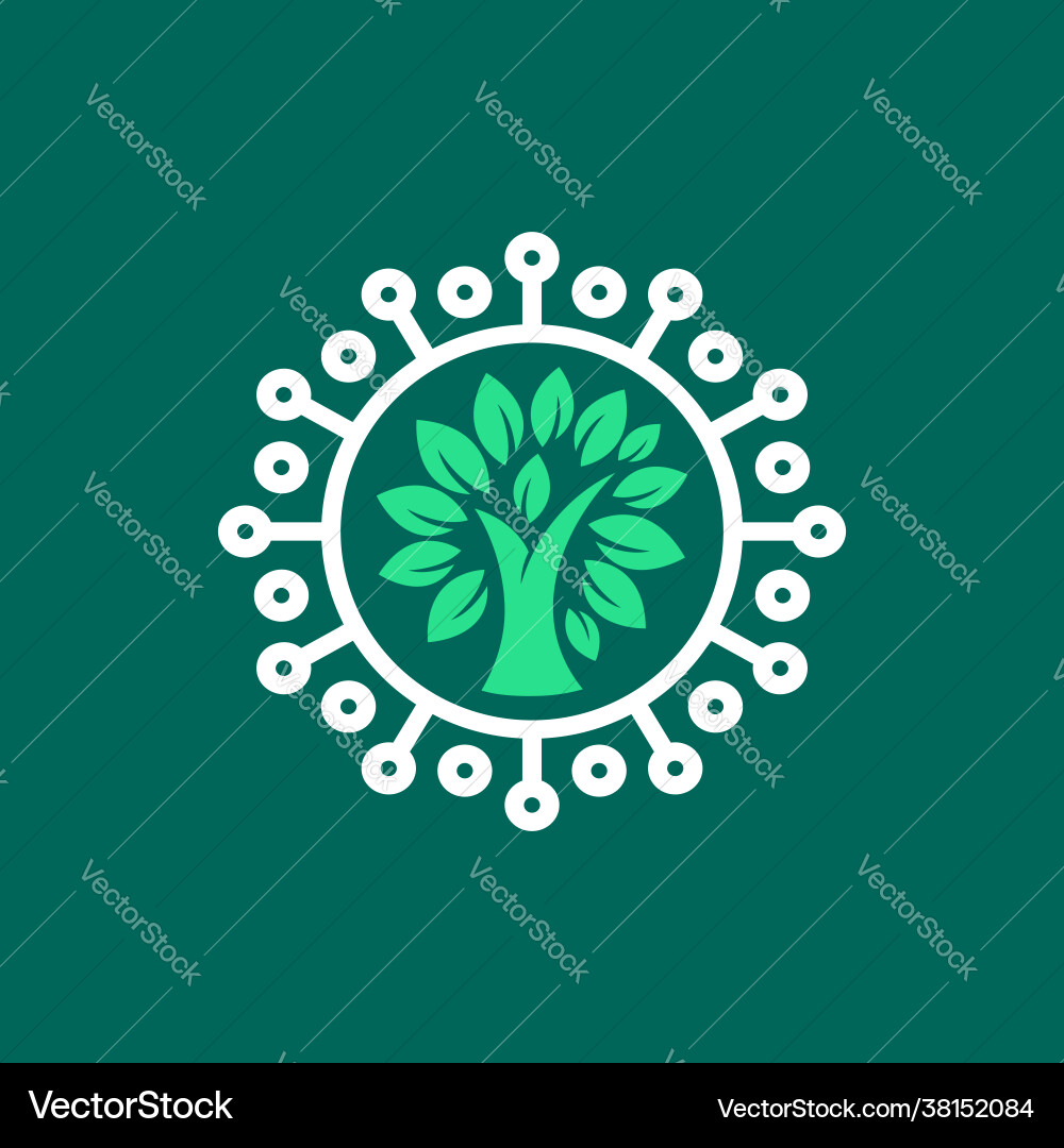 Tech Tree Logo - Green Technology Royalty Free Vector Image