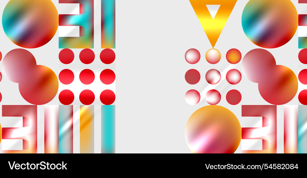 Triangles circles squares rectangles design Vector Image