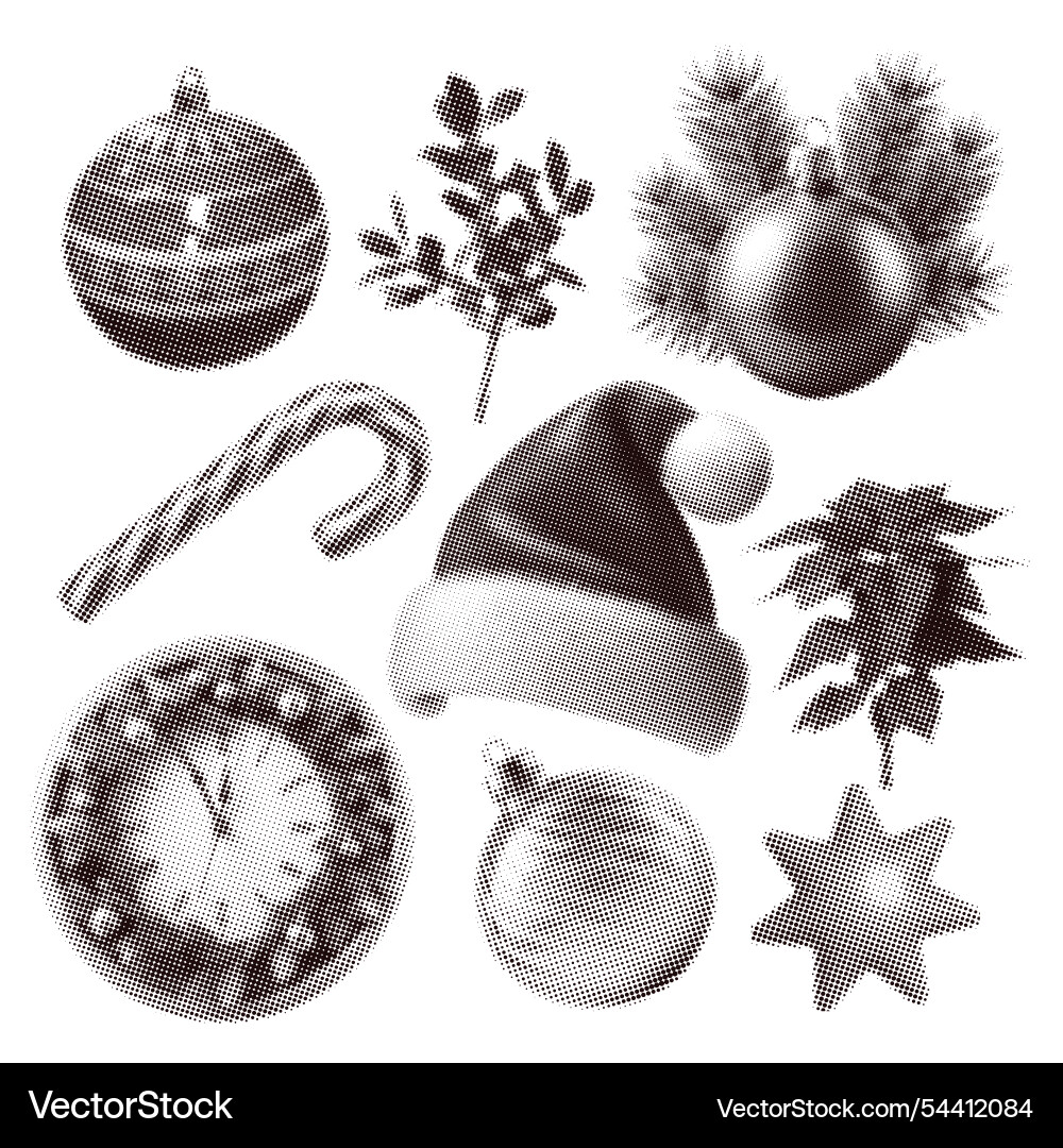 Weihnachts-Halton-Elemente mit poinsettia Weihnachts-Halton-Elemente mit poinsettia vektorbild