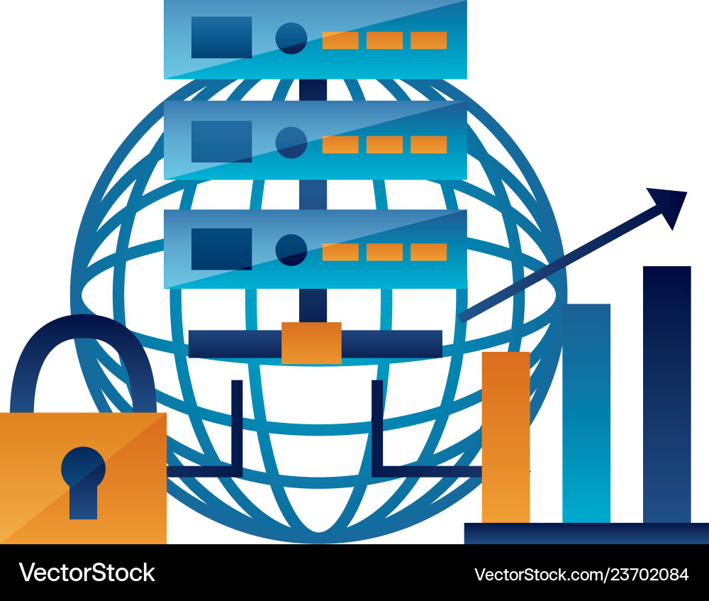 World database center chart security World database center chart security vector image