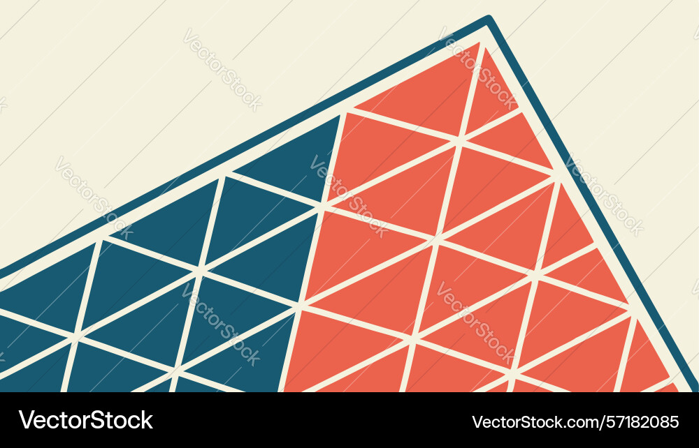 Abstract geometric triangle pattern in red Vector Image