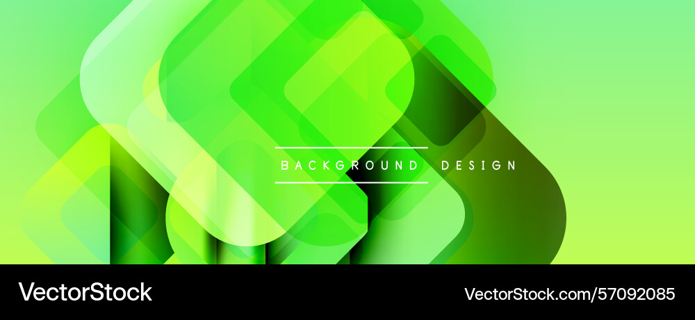 Abstract green layers create dynamic composition Vector Image