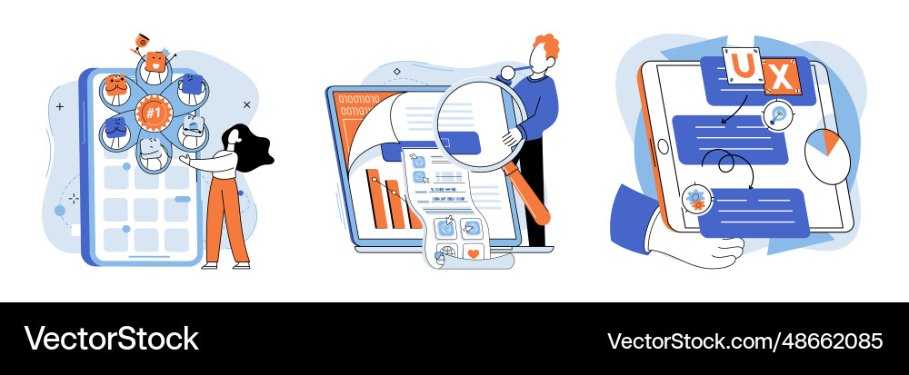 Application testing metaphor app test Application testing metaphor app test vector image