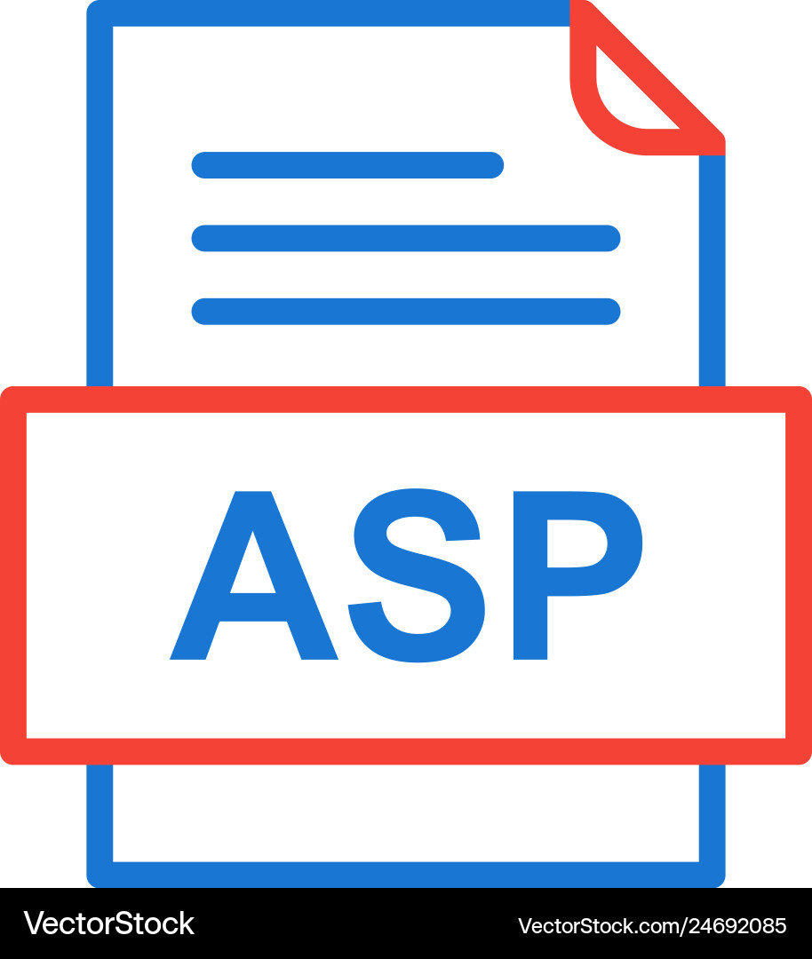 Asp file document icon vector image