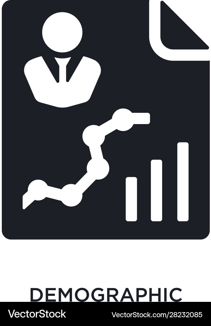 Black demographic isolated icon simple element Vector Image