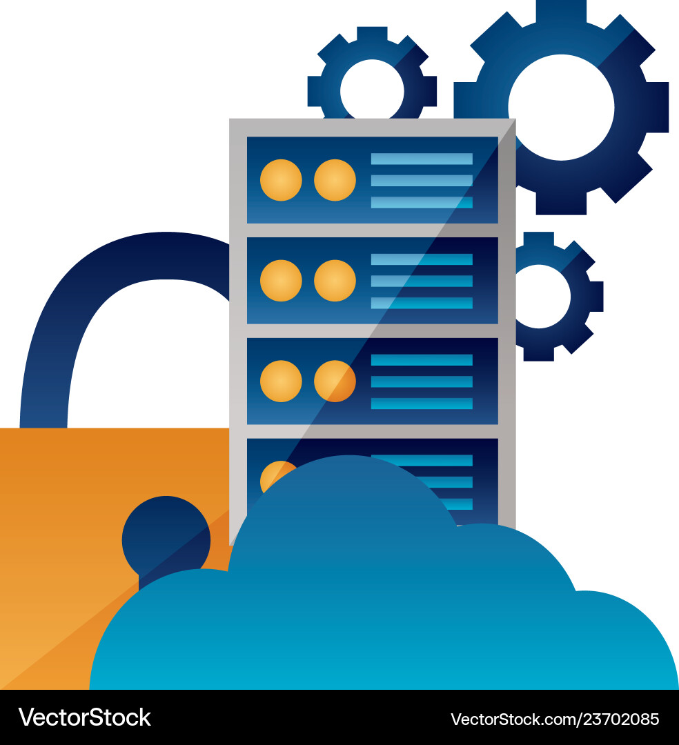 Cloud computing cpu security settings Vector Image