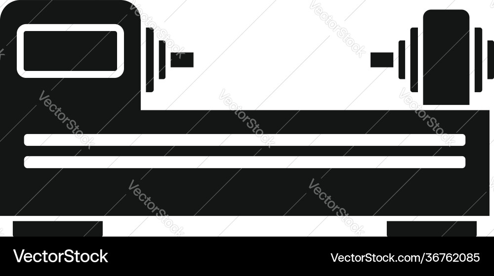 Cnc lathe icon simple style vector image