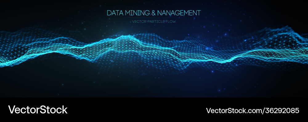 Data Flow & Management Network Vector Image