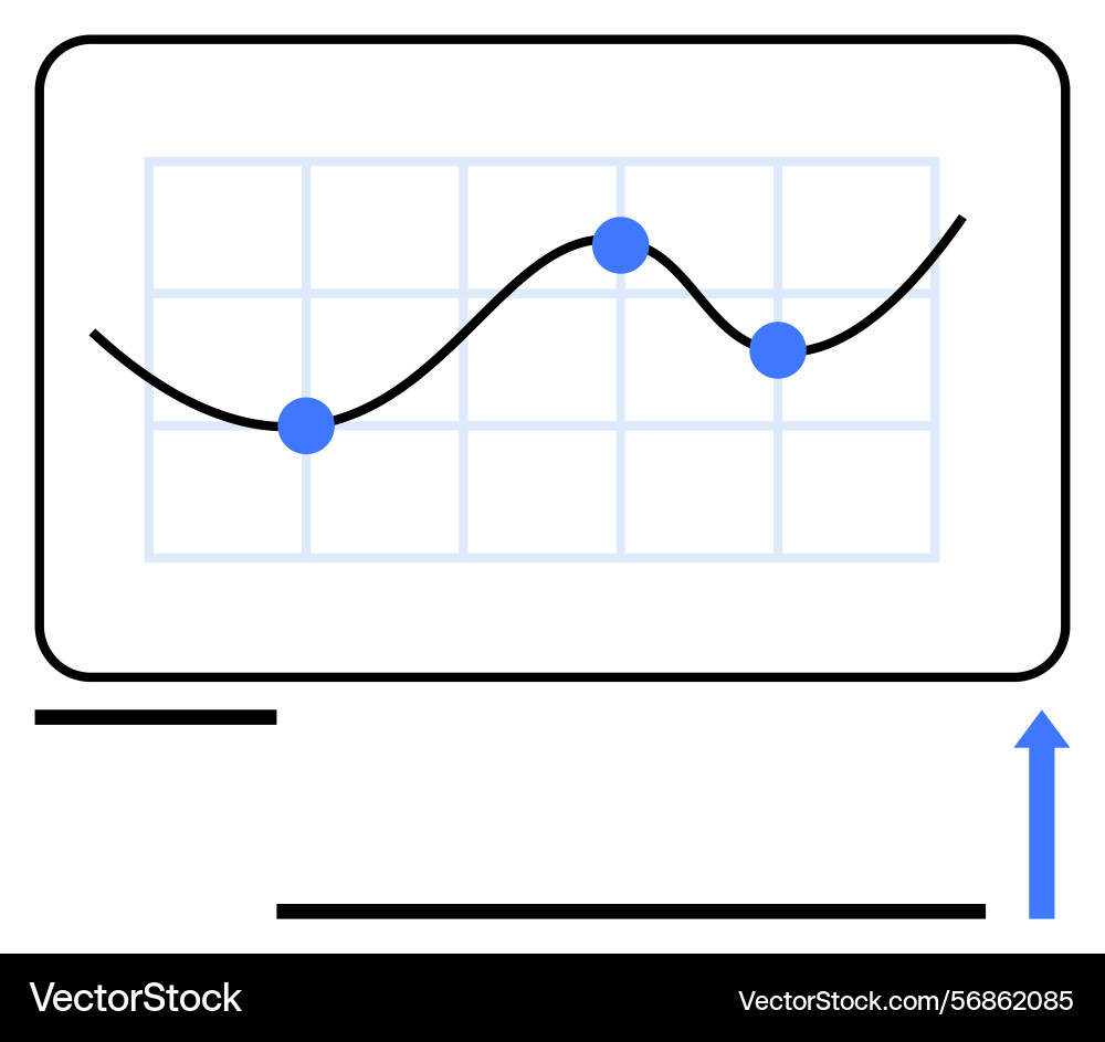 Data visualization showcasing line chart vector image