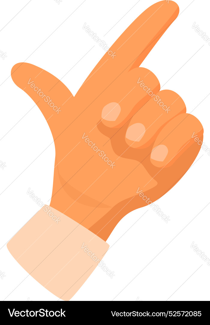 Human hand pointing with index finger gesture Human hand pointing with index finger gesture vector image