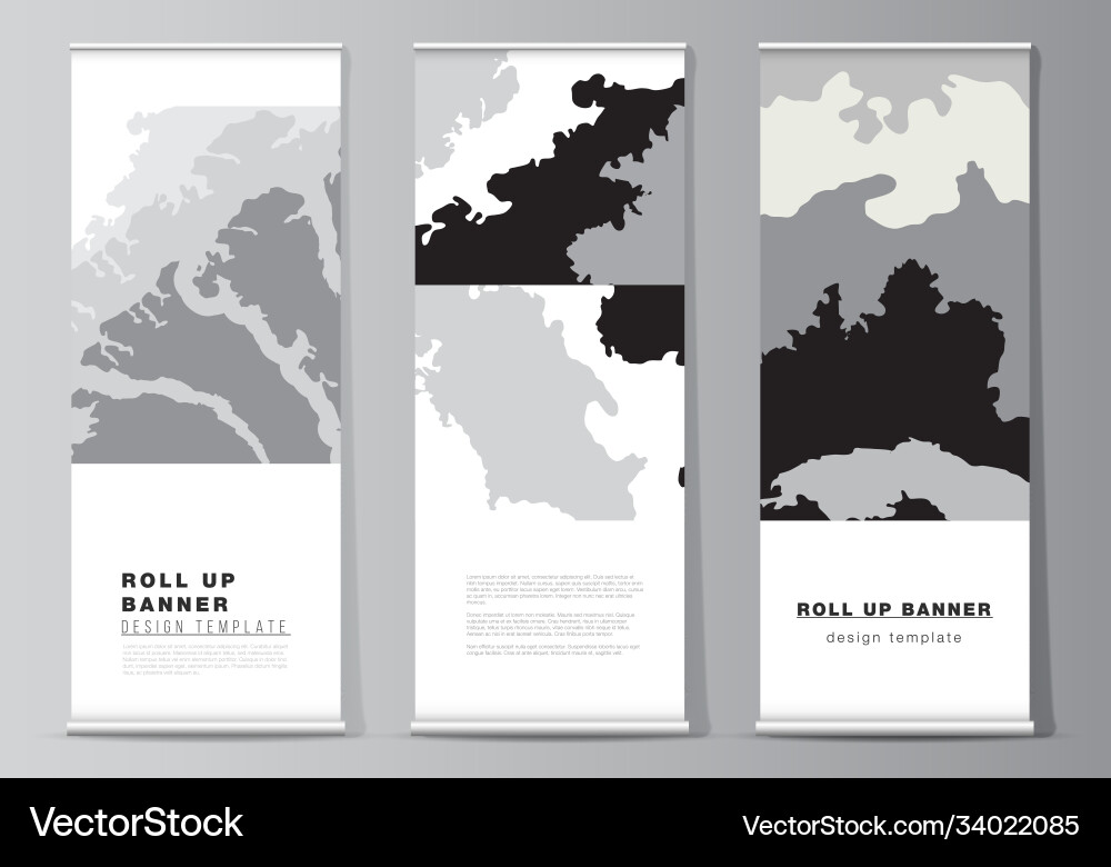 Layout roll up mockup design template Layout roll up mockup design template vector image