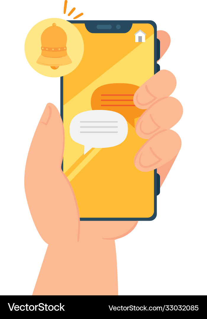 Online chat messages with alert notification Online chat messages with alert notification vector image