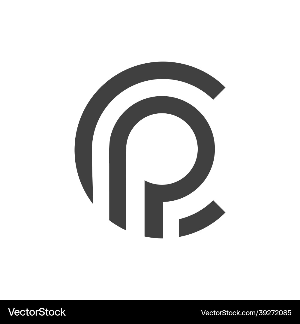 P & C Initial Logo Icon vector image