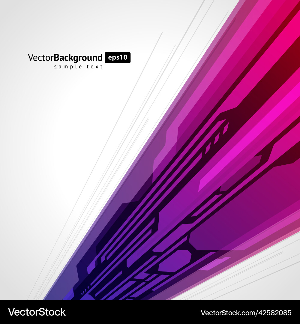 Pink gradient futuristic technology flow vector image