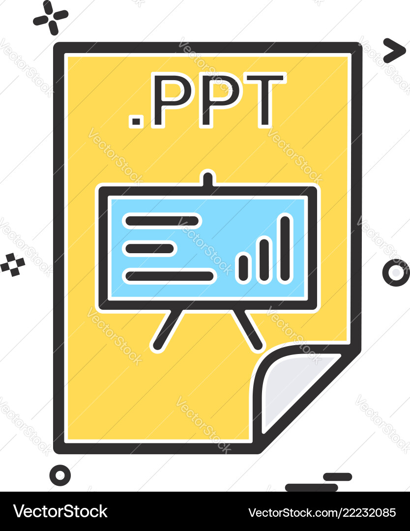 Ppt application download file files format icon Ppt application download file files format icon vector image