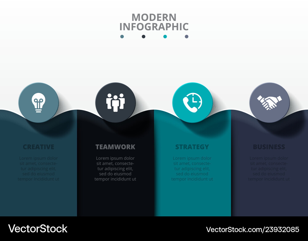 Presentation with Step-by-Step Circles vector image