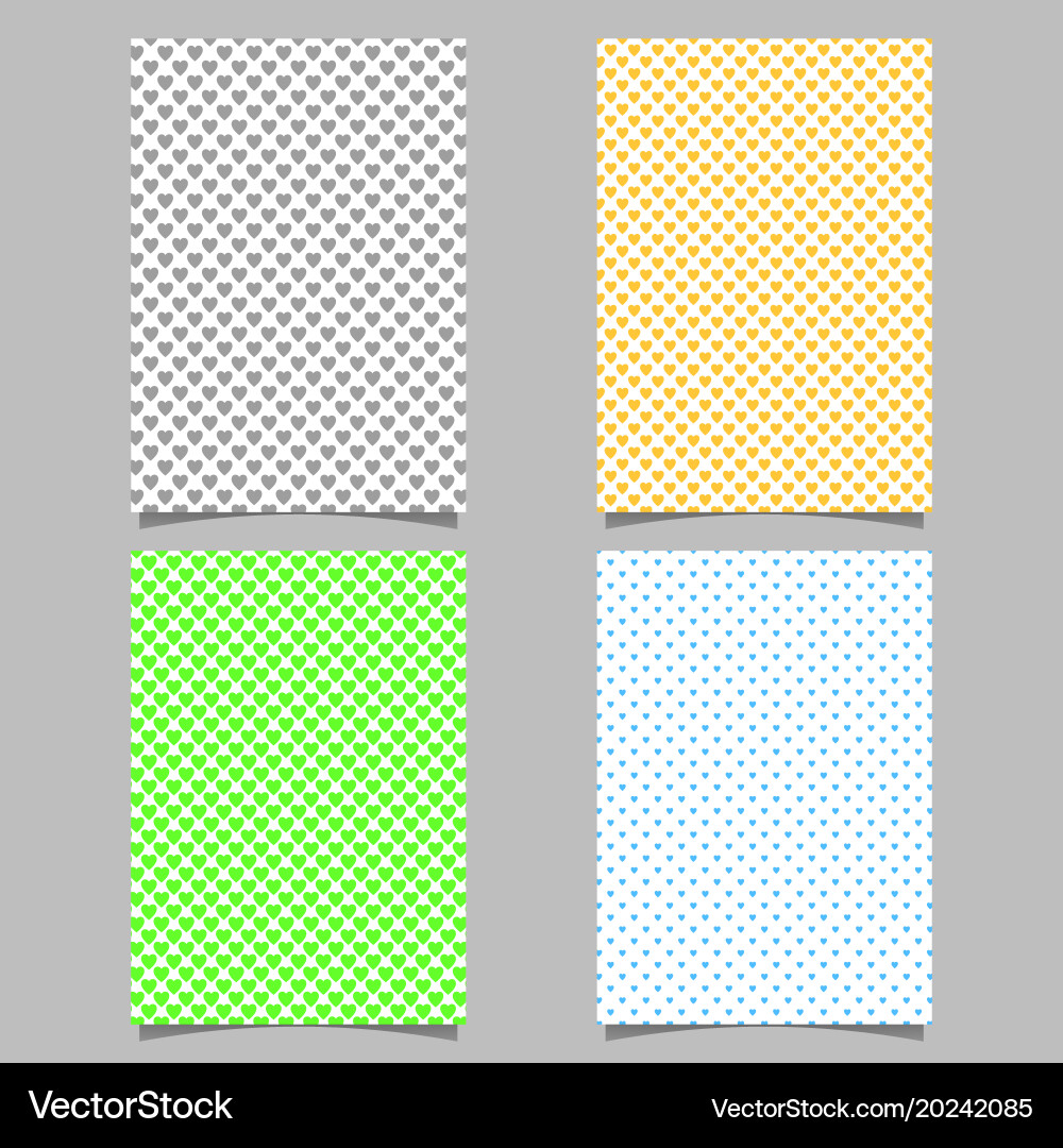 Repeating heart pattern brochure background Vector Image