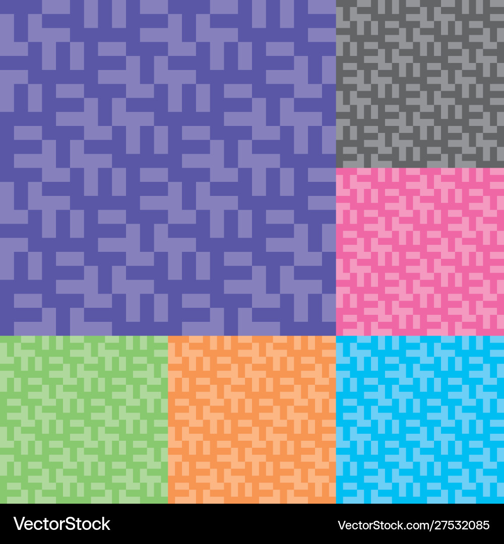 Set abstract seamless pattern Set abstract seamless pattern Vector Image