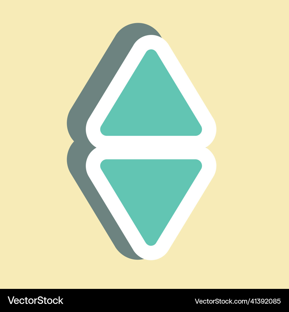 Sticker scroll vertical - color mate stylesimple Sticker scroll vertical - color mate stylesimple vector image