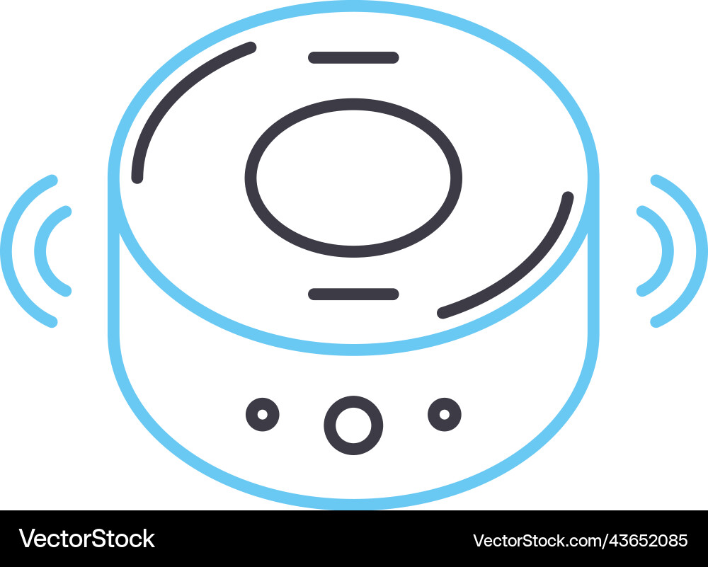 Vacuum cleaner robot line icon outline symbol Vacuum cleaner robot line icon outline symbol vector image