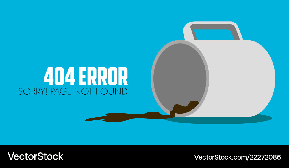 404 error website not found graphic design vector image