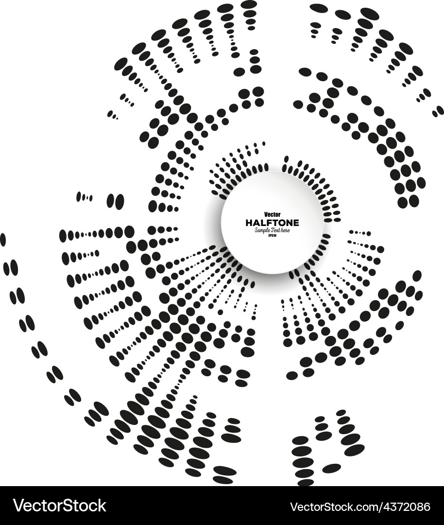 Circle halftone element for your design vector image