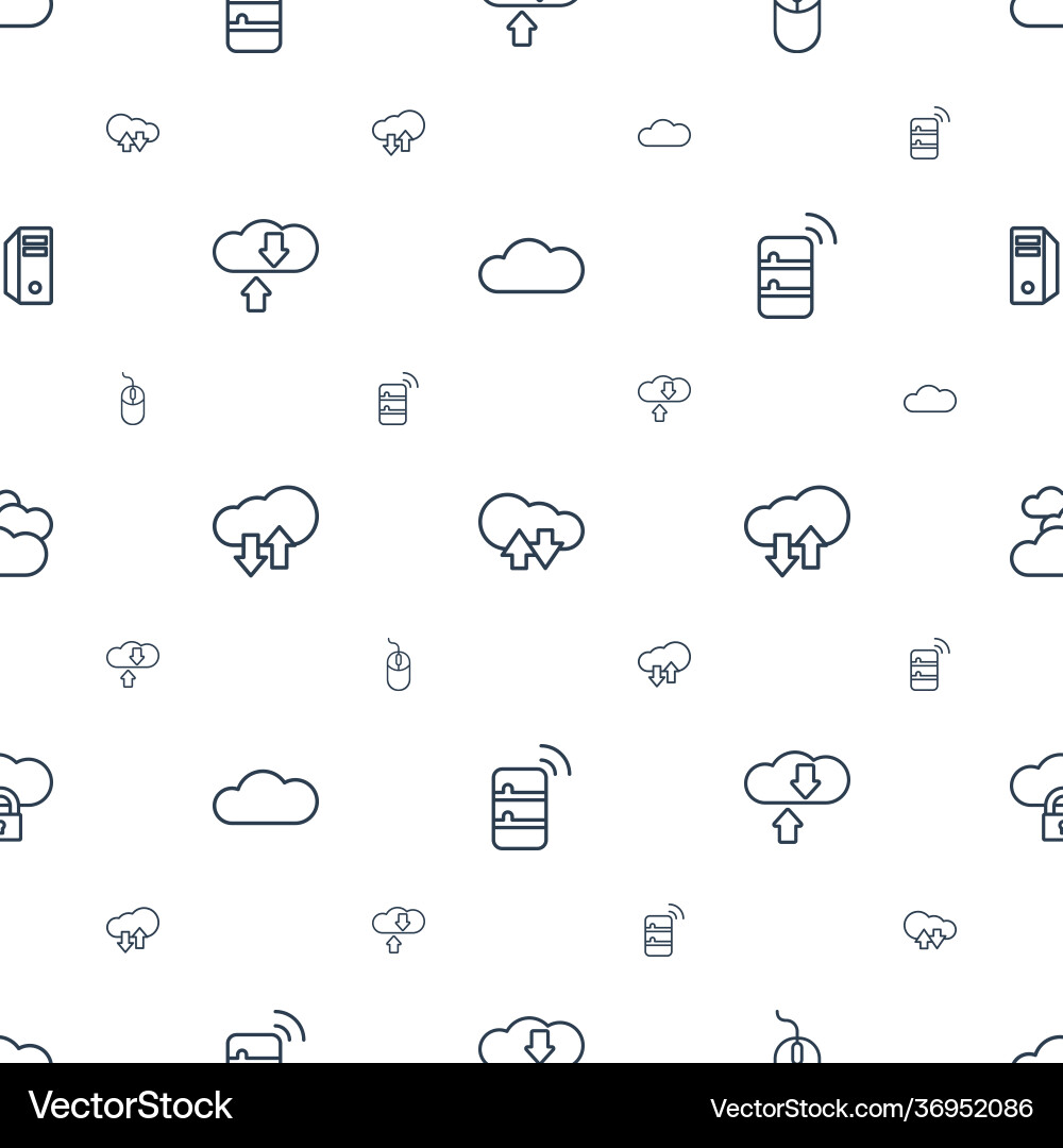 Computing icons pattern seamless white background Vector Image