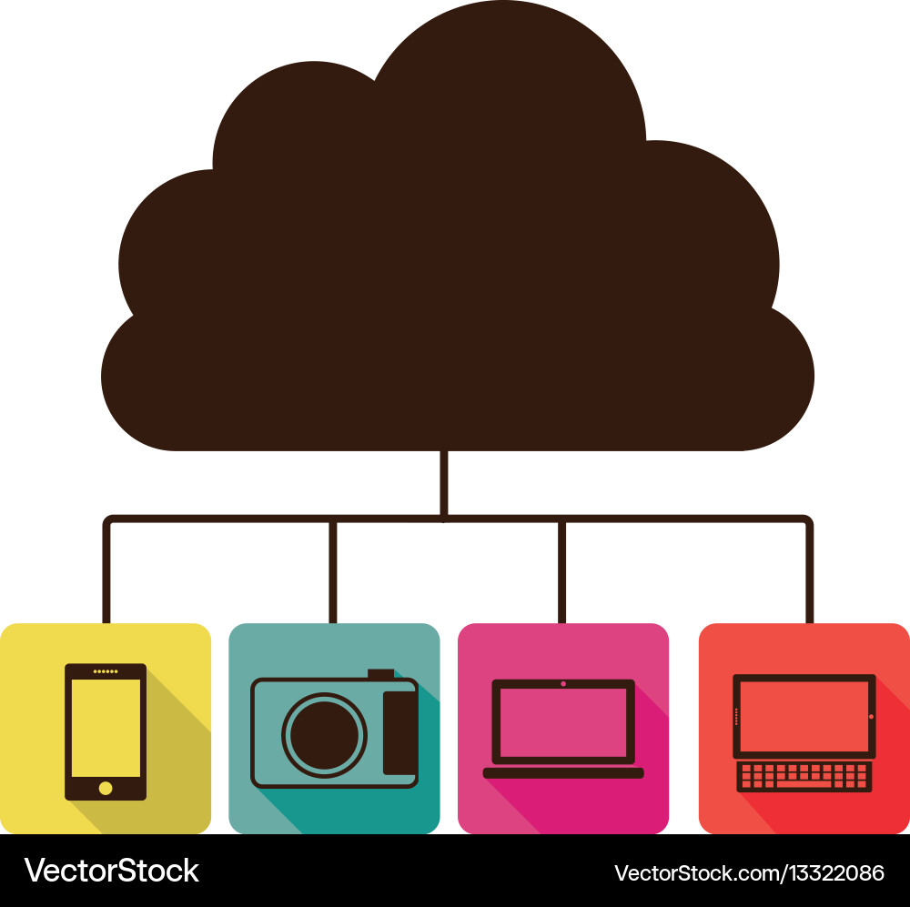 Database hosting icon stock vector image