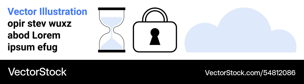 Digital security concept with cloud lock Digital security concept with cloud lock vector image