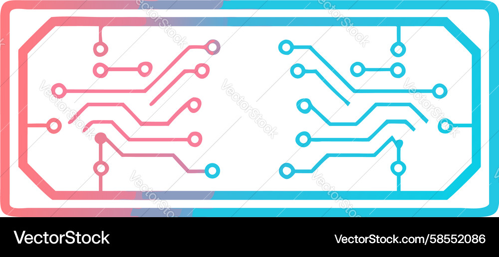 Dynamic Circuit Board Pattern Vector Image