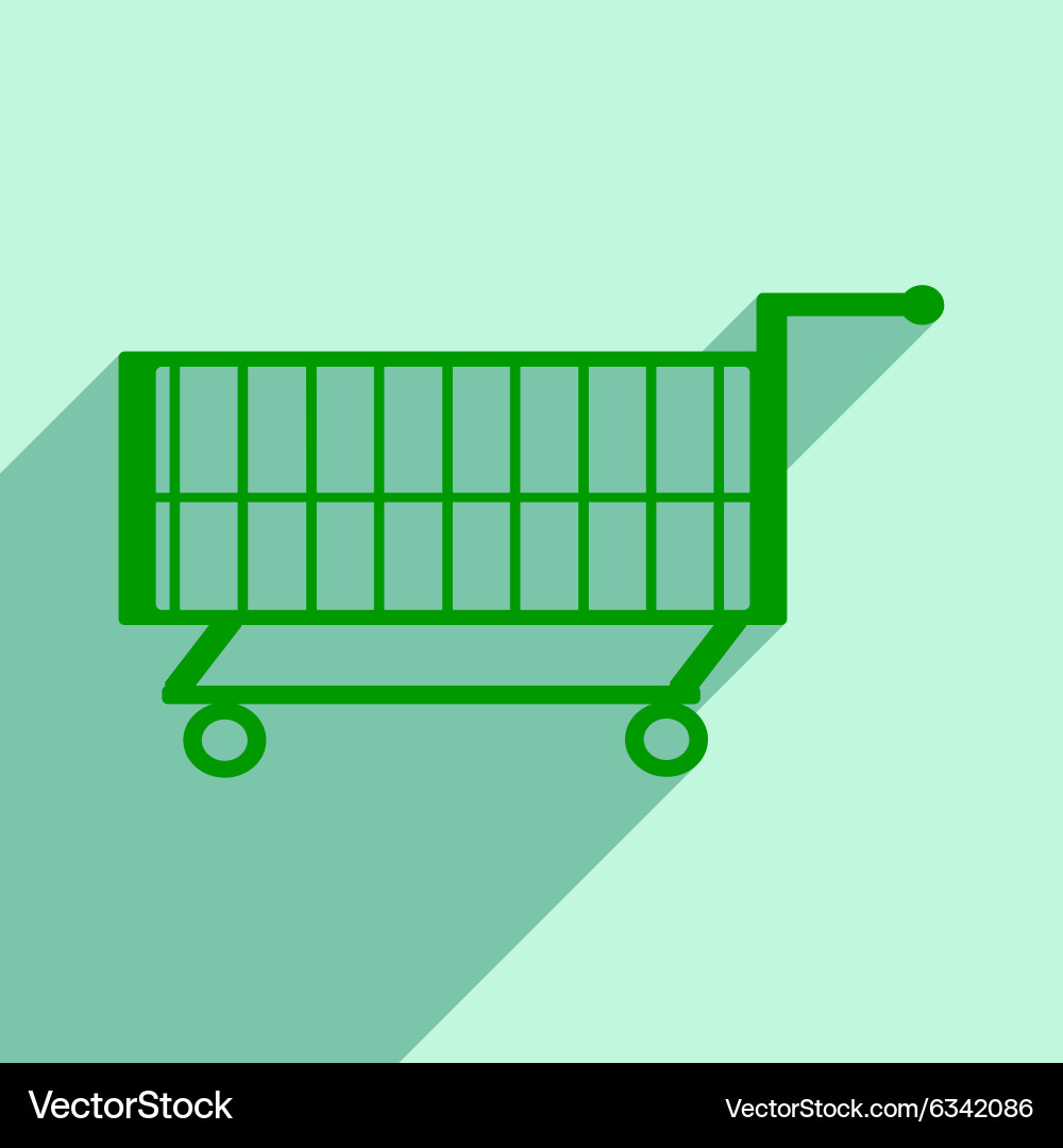 Flat with shadow icon and mobile application vector image