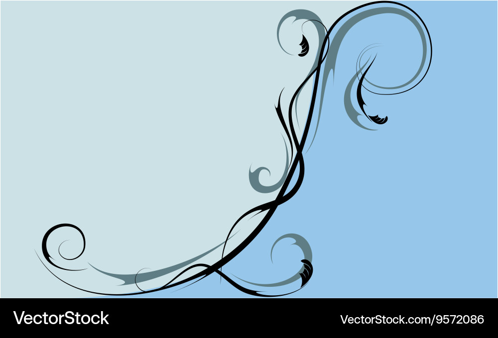 Frame with black curls Vector Image