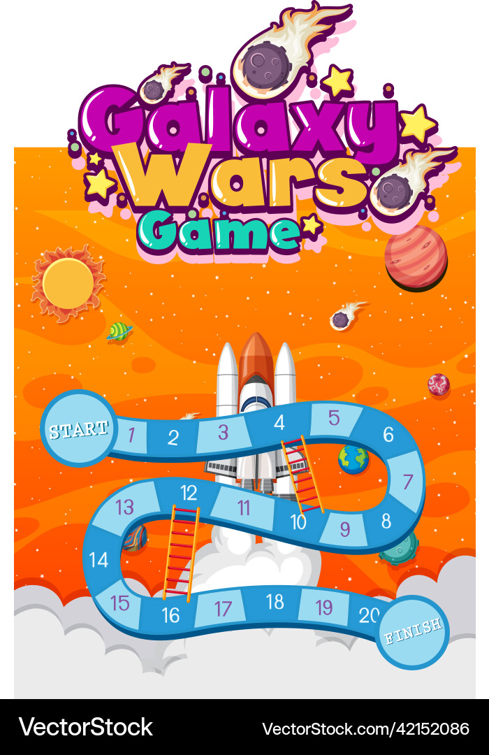 Game template with space theme background Game template with space theme background vector image