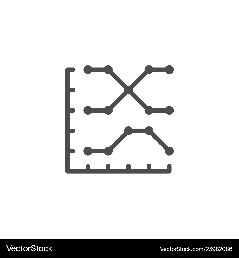 Graph line icon Graph line icon vector image
