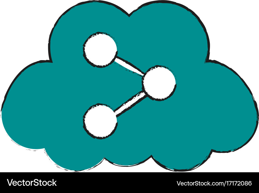 Isolated cloud computing design Vector Image