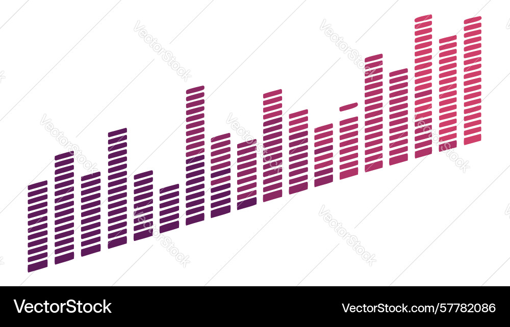 Isometric bar chart 3d data visualization design vector image
