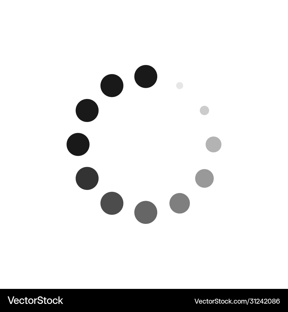 Loading progress or load circle icon Loading progress or load circle icon vector image