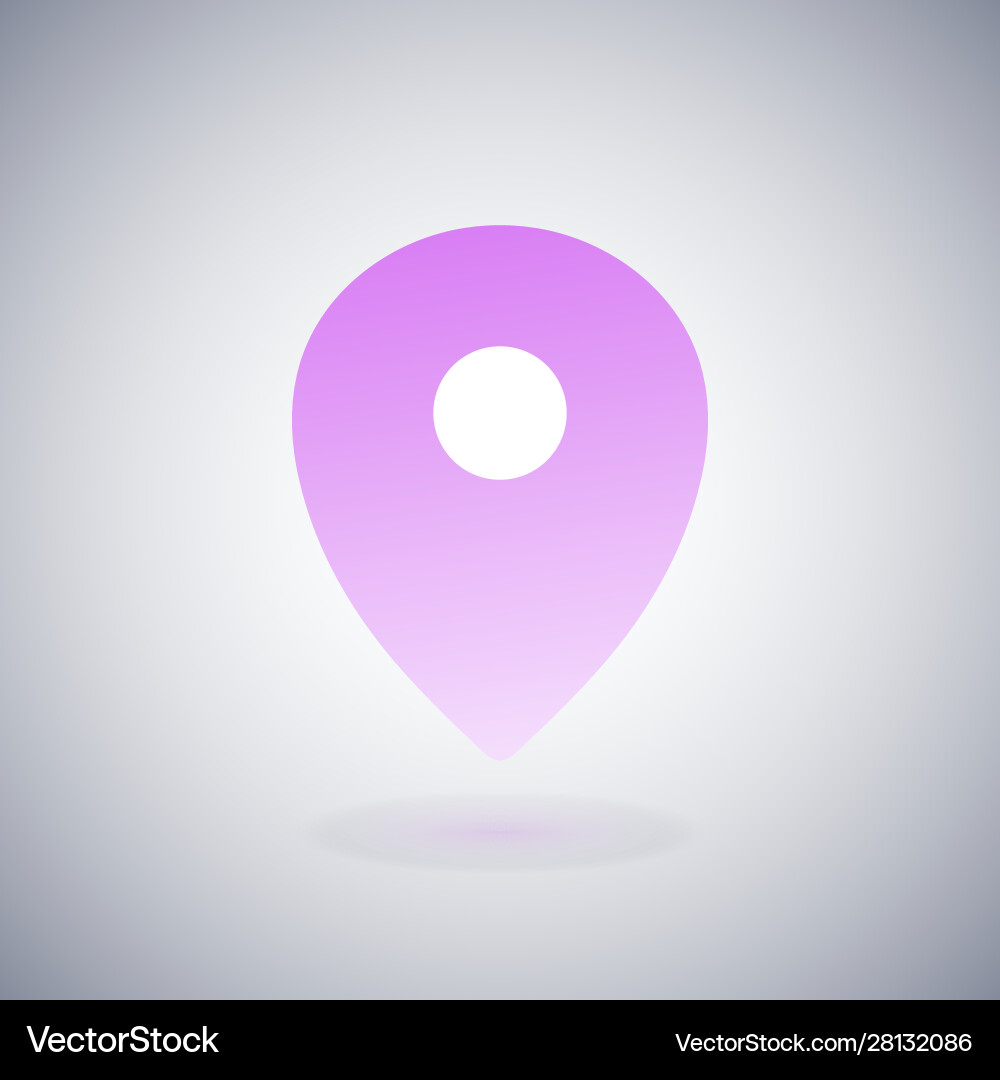 Map pointer with shadow design element Map pointer with shadow design element vector image