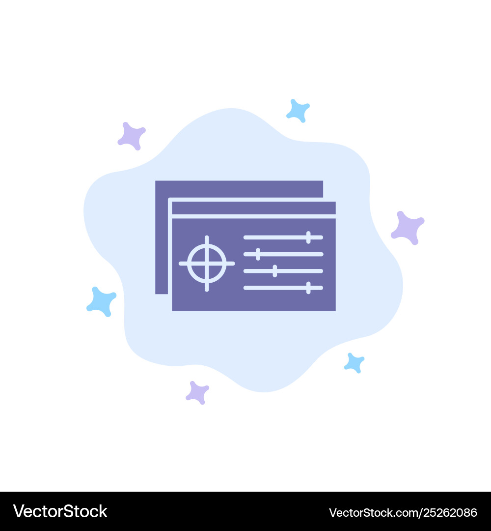 Setting controller target object blue icon Setting controller target object blue icon vector image