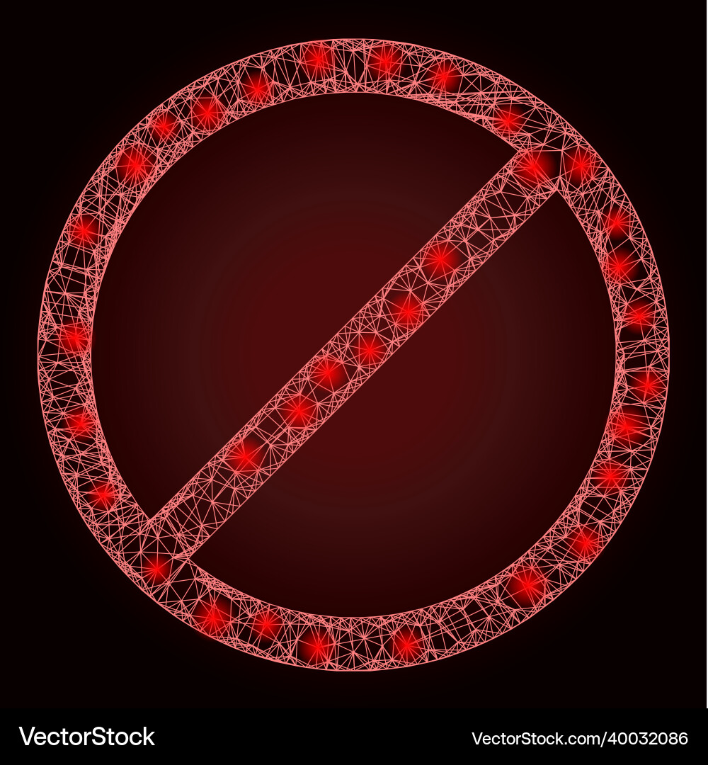 Shiny net mesh cancel with light spots Shiny net mesh cancel with light spots vector image