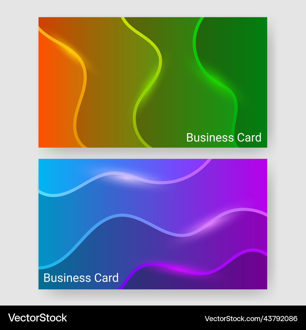 Templates background name card pattern 3d wave Vector Image