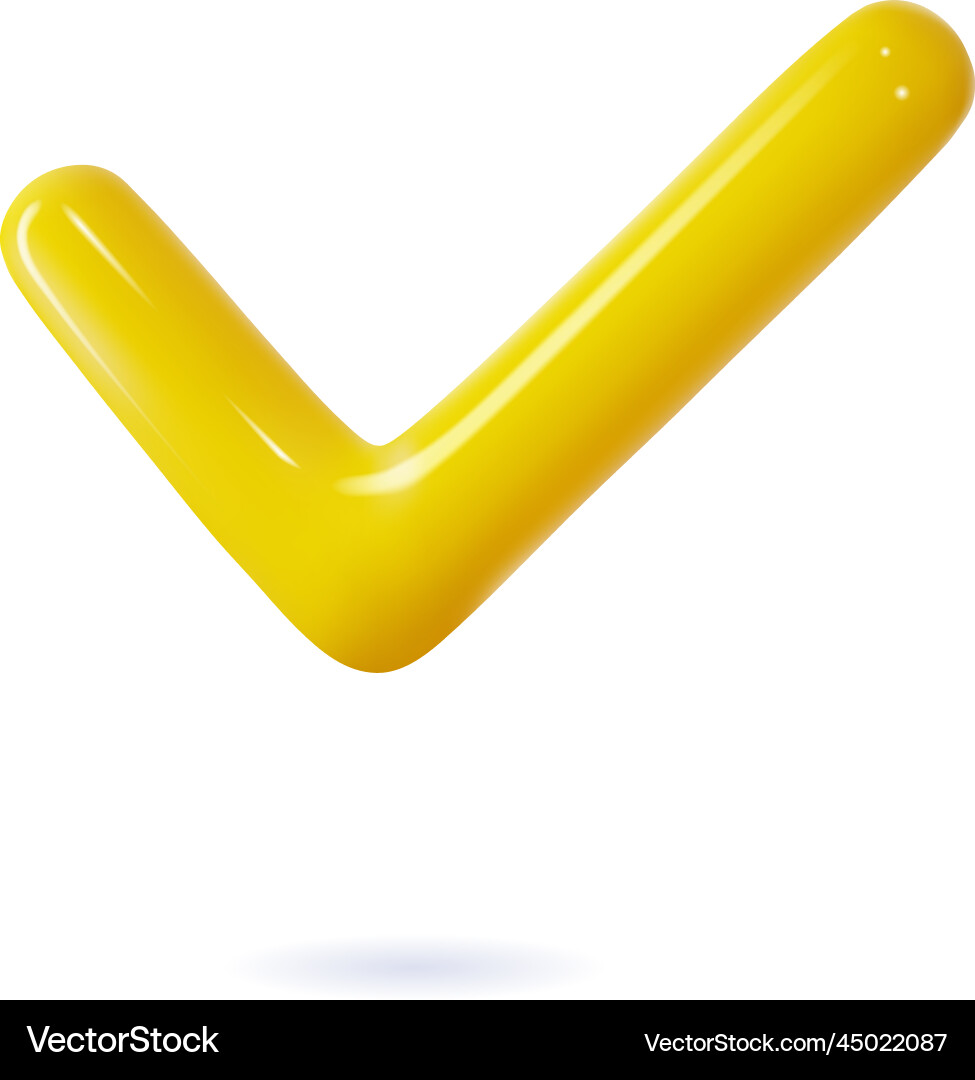 3d checkmark icon ok yes button web design 3d checkmark icon ok yes button web design vector image
