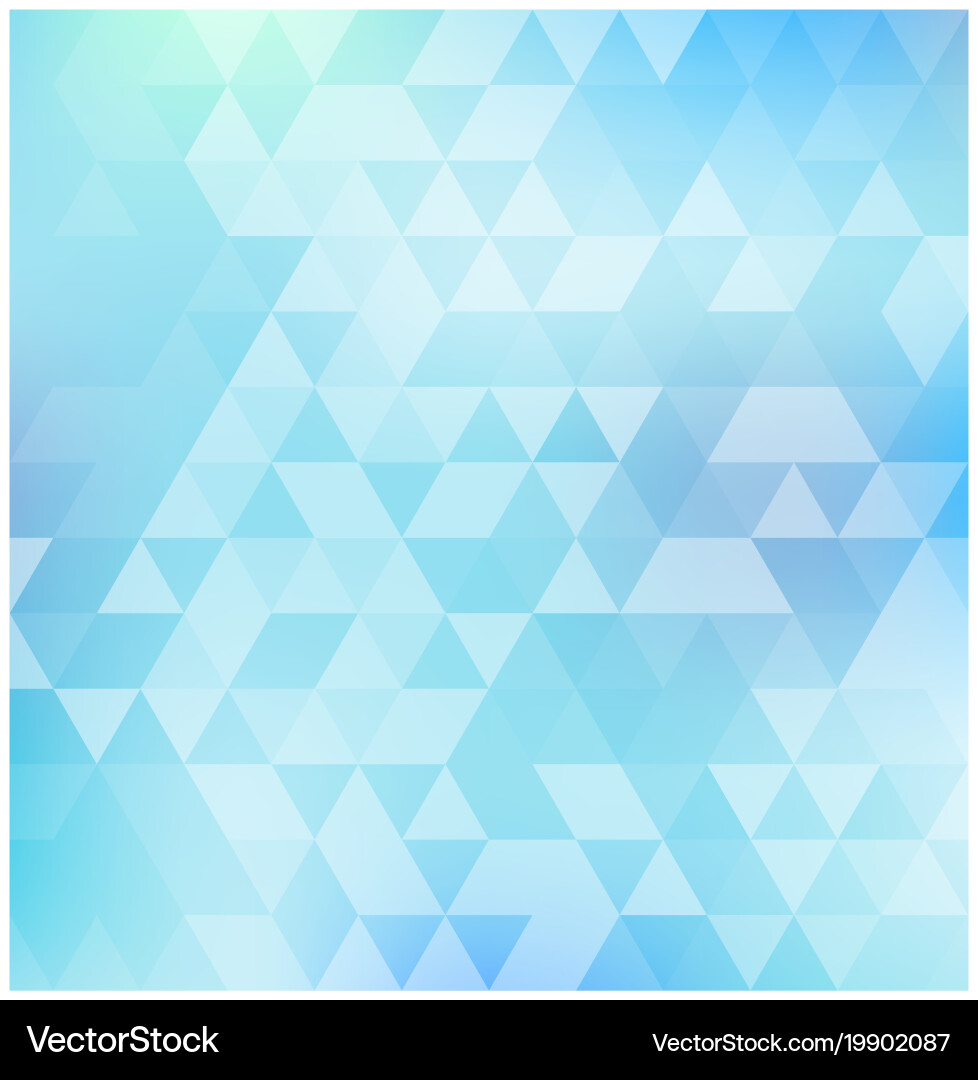 Abstract triangle pattern on blue color vector image